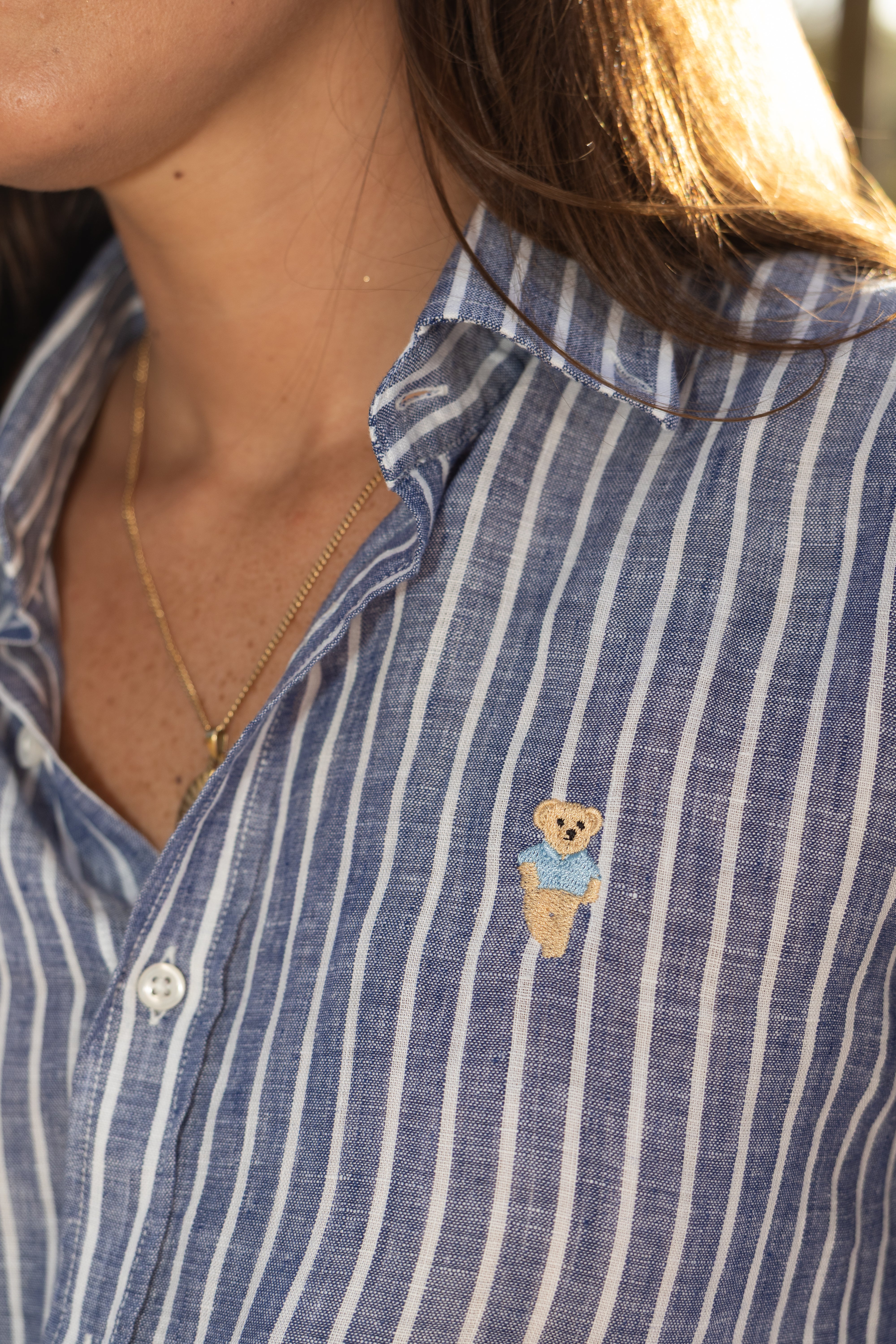 Chemise en lin rayée